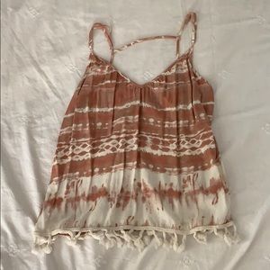 pink tie dye tank top